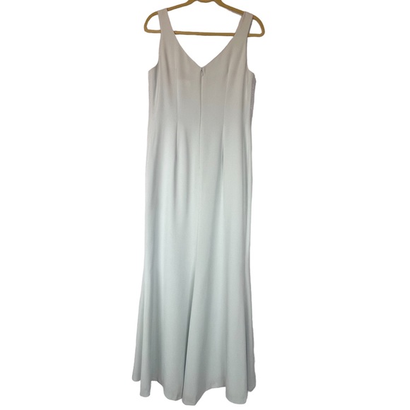 Daymor Couture Beaded-Breast Sleeveless Floor-Length Dress, Blue-Gray |8 - Picture 7 of 16